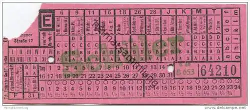 Berlin - BVG Schüler-Fahrschein 1940 - Helmholtzstrasse