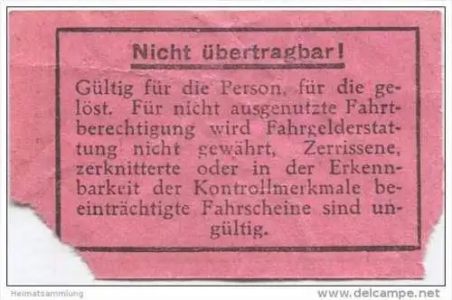 Berlin - BVG Fahrschein für eine Fahrt auf dem Omnibus 1940