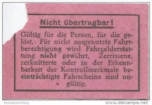 Berlin - BVG Fahrschein für eine Fahrt auf dem Omnibus 1933