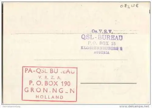QSL - QTH - Funkkarte - PA0NN - Holland - Leidschendam - 1959