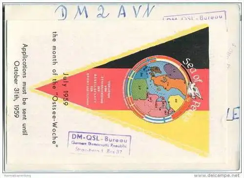 QSL - QTH - Funkkarte - DM2AVN - Karl-Marx-Stadt - 1959