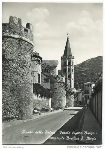 Finale Ligure - Riviera delle Palme Borgo - Campanile Basilica S. Biagia - Vera fotografia - AK Grossformat