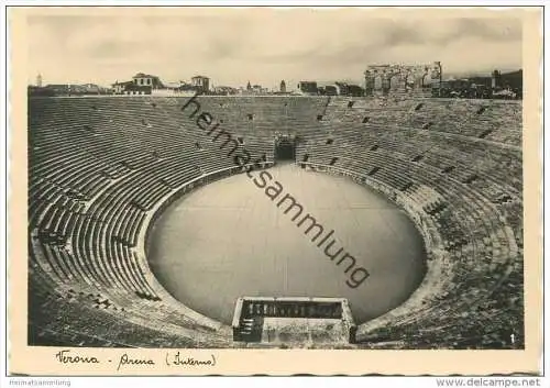 Verona - Arena - Interno - Vera fotografia - Foto-AK Grossformat