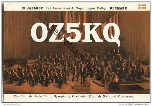QSL - QTH - Funkkarte - OZ5KQ - Denmark - Copenhagen Valby - 1957