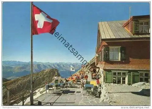 Berghotel Säntis mit Churfirsten und Glarner Alpen - AK Grossformat