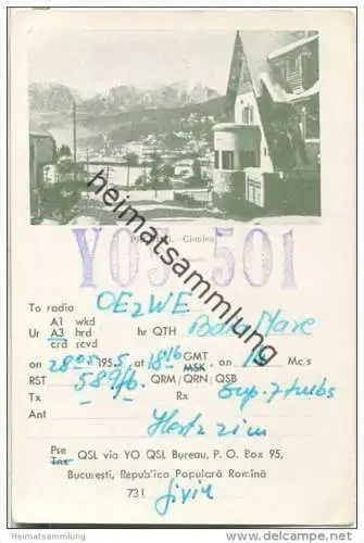 QSL - QTH - Funkkarte - YO5-501 - Rumänien - Baia Mare - 1955