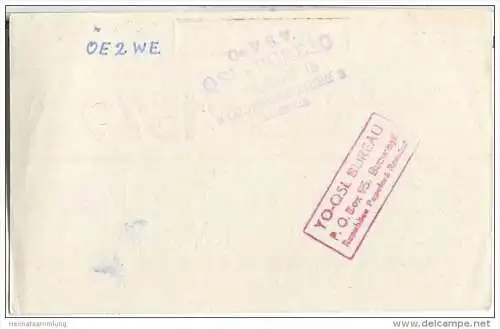 QSL - QTH - Funkkarte - YO5-1579 - Rumänien - Nisipeni - 1958