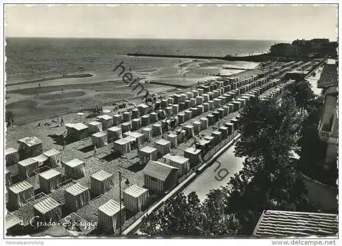 Grado - Spiaggia - vera Fotografia 1956