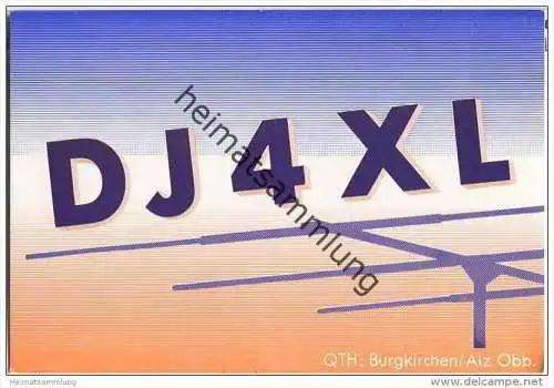 QSL - QTH - Funkkarte - DJ4XL - Burgkirchen an der Alz - 1959