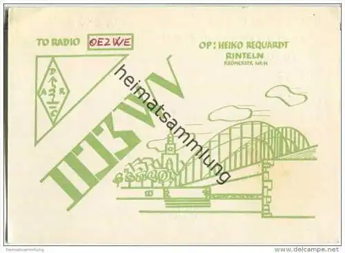 QSL - QTH - Funkkarte - DJ3WV - Rinteln - 1960