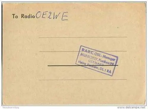 QSL - QTH - Funkkarte - DJ2VZ - Duisburg-Hüttenheim - 1959