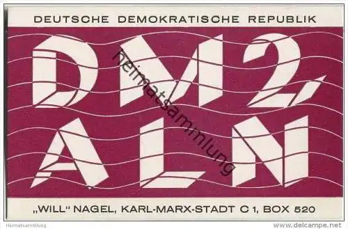 QSL - QTH - Funkkarte - DM2ALN - Karl-Marx-Stadt - 1957