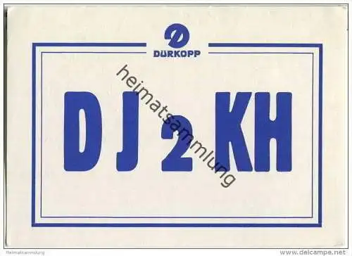 QSL - QTH - Funkkarte - DJ2KH - Versmold-Hesselteich - 1958