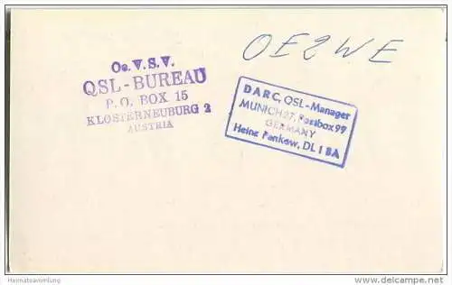 QSL - QTH - Funkkarte - DJ3XR - Aachen - 1958