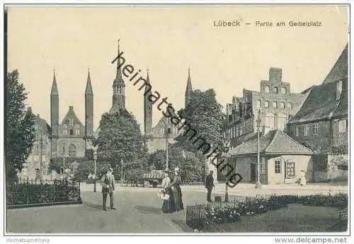 Lübeck - Geibel-Platz - rückseitig beschrieben 1916