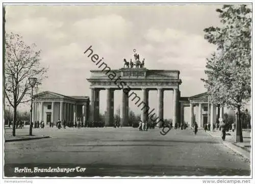 QSL - QTH - Funkkarte - DE1GE - Berlin-Mitte - Brandenburger Tor - 1959