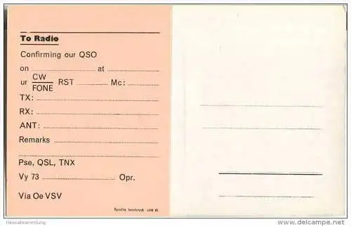 QSL - QTH - Funkkarte - OE2WE - Österreich - Diplomkarte SOS-Kinderdorf - ca. 1960