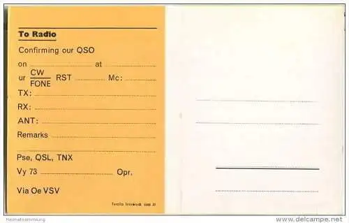 QSL - QTH - Funkkarte - OE2WE - Österreich - Diplomkarte SOS-Kinderdorf - ca. 1960