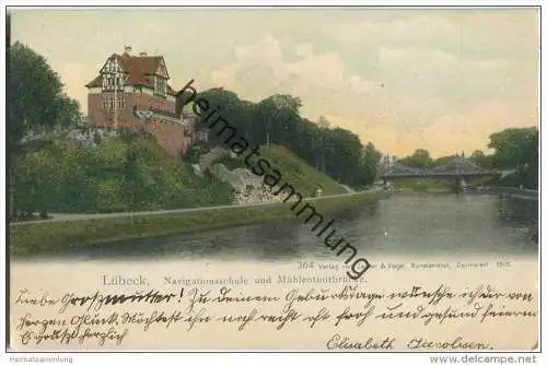 Lübeck - Navigationsschule - Mühlentorbrücke