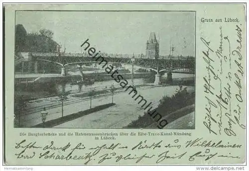 Lübeck - Burgtorbrücke - Hafenstrassenbrücken