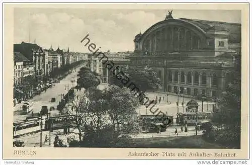 Berlin - Askanischer Platz mit Anhalter Bahnhof - Strassenbahn