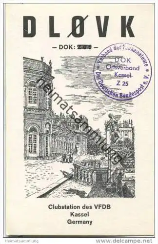 QSL - QTH - Funkkarte - DL0VK - Kassel - 1970