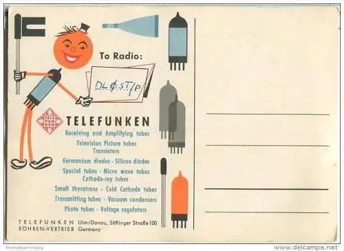 QSL - QTH - Funkkarte - DL7HR - Ulm - 1962