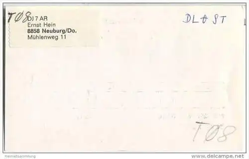 QSL - QTH - Funkkarte - DJ7AR - Neuburg/Donau - 1969