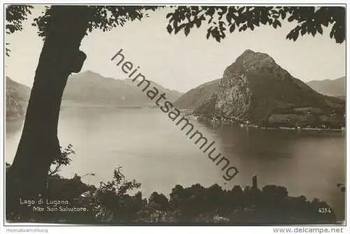 Lago di Lugano - Mte San Salvatore - Foto-AK 20er Jahre