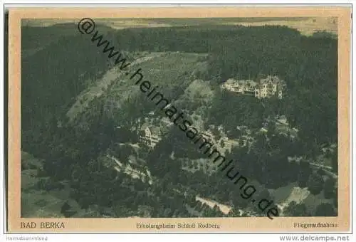 Bad Berka - Erholungsheim Schloss Rodberg - Junkers Fliegeraufnahme