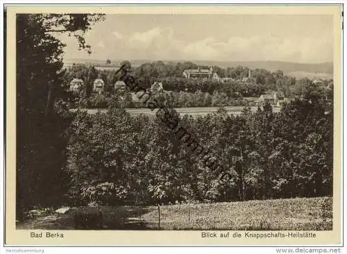 Bad Berka - Blick auf die Knappschafts-Heilstätte - Foto-AK Grossformat 30er Jahre
