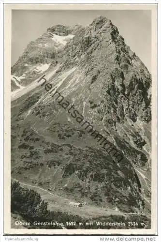 Obere Gemstelalpe mit Widderstein - Foto-AK