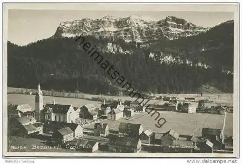 Bezau mit Canisfluh - Foto-AK 20er Jahre