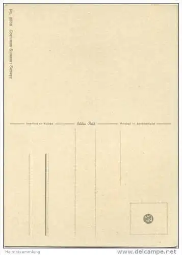 Costumes Suisses - Schwyz - Künstlerkarte M. Riggenbach - AK Grossformat