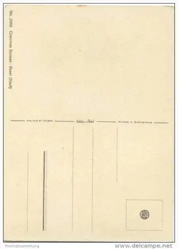 Costumes Suisses - Basel Stadt - Künstlerkarte M. Riggenbach - AK Grossformat