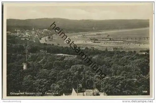 Swinemünde - Panorama - Foto-AK 1930