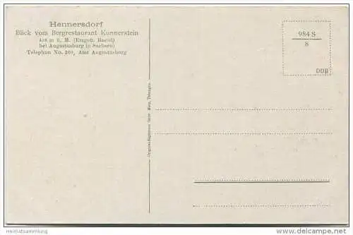 Hennersdorf - Blick vom Bergrestaurant Kunnerstein