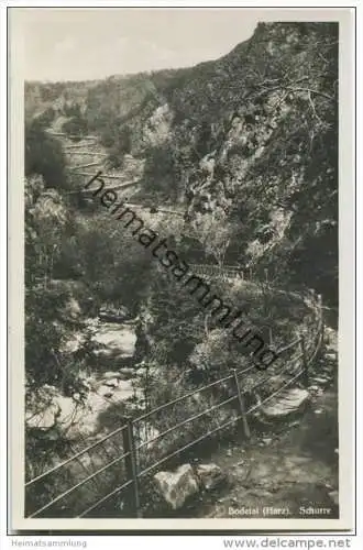 Bodetal - Schurre - Foto-AK 30er Jahre