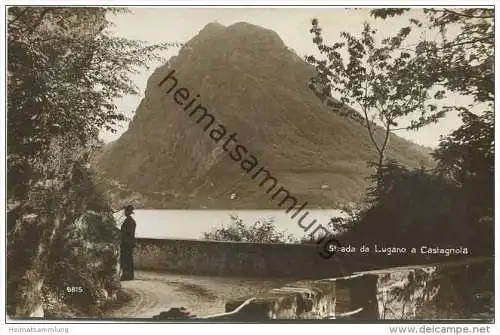Strada da Lugano a Castagnola - Foto-AK 20er Jahre