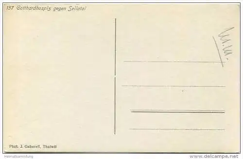 Gotthardhospiz gegen Sellatal - Foto-AK 20er Jahre