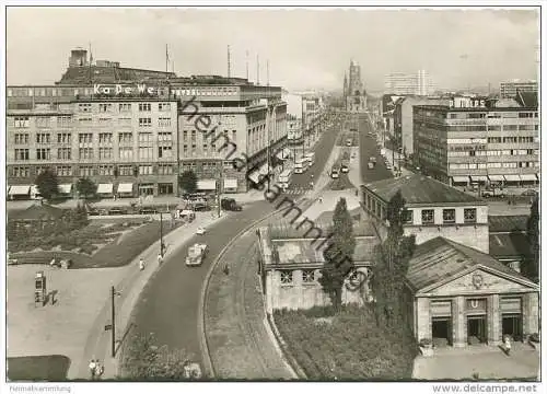 Berlin - U-Bahnhof Wittenbergplatz - Tauentzienstrasse - Strassenbahn - KaDeWe - Foto-AK Grossformat