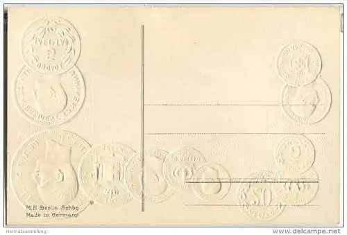 Münzkarte - Nationalflagge - Griechenland - Prägedruck