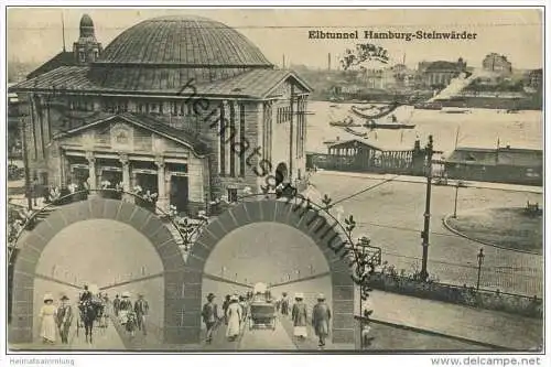 Hamburg-Steinwärder - Elbtunnel gel. 1911