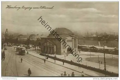 Hamburg - Elbtunnel - Eingang - Foto-AK 20er Jahre