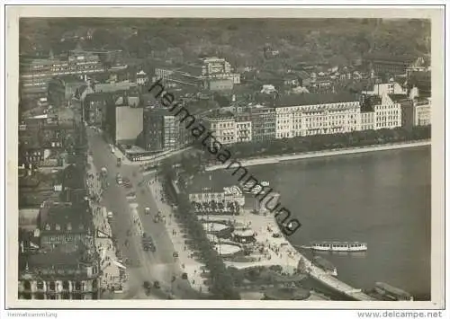 Hamburg - Jungfernstieg - Luftaufnahme - Foto-AK Grossformat