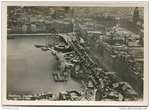 Hamburg - Jungfernstieg - Luftaufnahme - Foto-AK Grossformat 30er Jahre