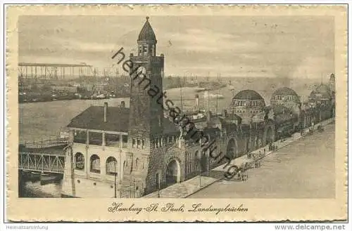 Hamburg - St. Pauli - Landungsbrücken gel. 1913