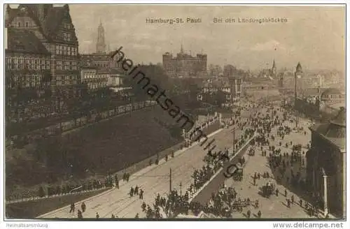 Hamburg - St. Pauli - Bei den Landungsbrücken gel. 1926