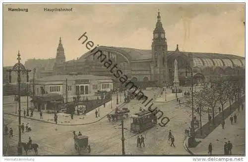 Hamburg - Hauptbahnhof - Verlag Gebr. Kumm Hamburg ca. 1910