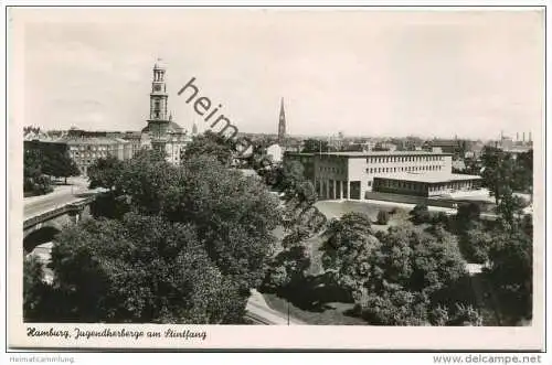 Hamburg - Jugendherberge am Stintfang - Foto-AK 50er Jahre